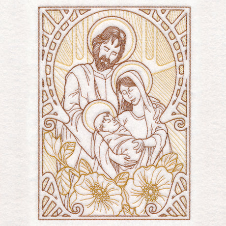 Art Nouveau Gilded Holy Family