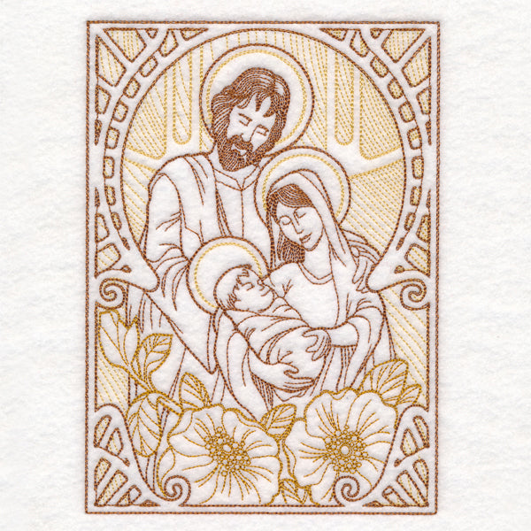 Art Nouveau Gilded Holy Family