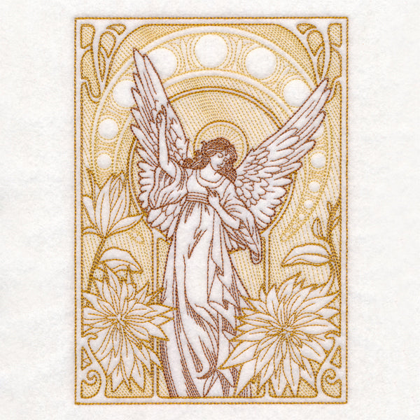 Art Nouveau Gilded Angel