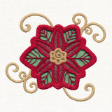 Golden Swirls Poinsettia Accessory (Cutwork)