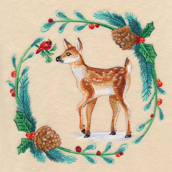 Winter Fawn in Watercolor
