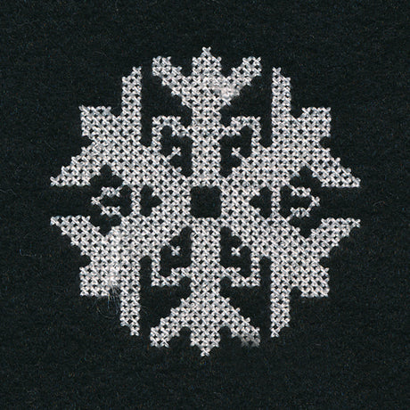 Snowflake Jar Topper (Cross Stitch)