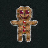 Gingerbread Man Jar Topper (Cross Stitch)