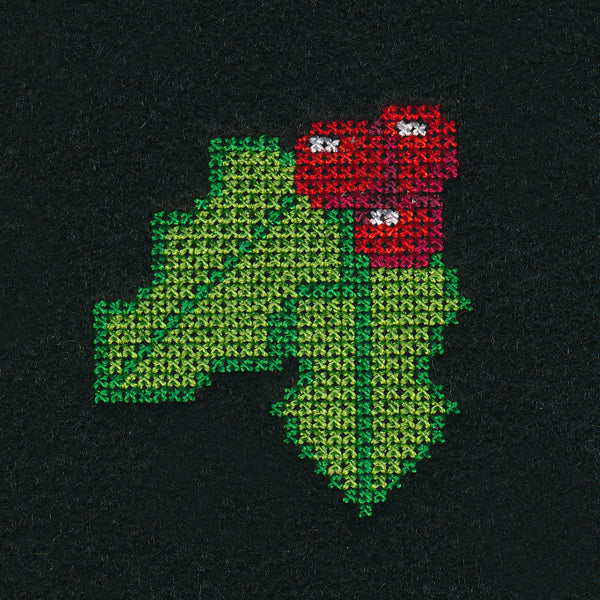 Holly Jar Topper (Cross Stitch)