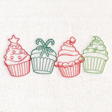 Christmas Treats Border - Cupcakes (Vintage)