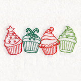 Christmas Treats Border - Cupcakes (Vintage)