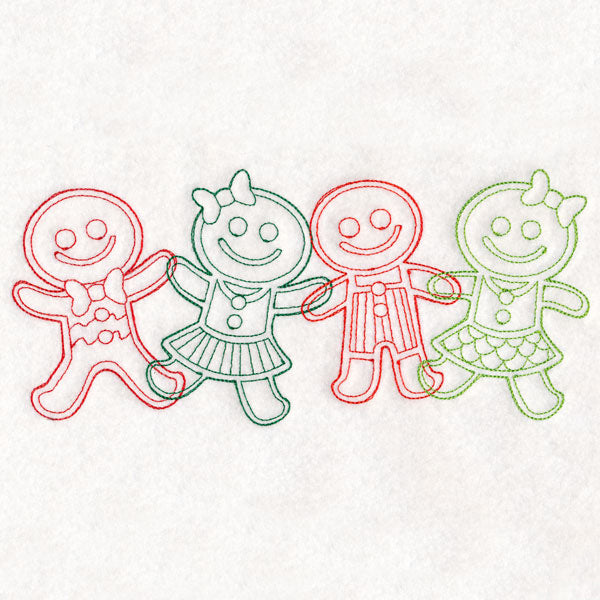 Christmas Treats Border - Gingerbread Kids (Vintage)