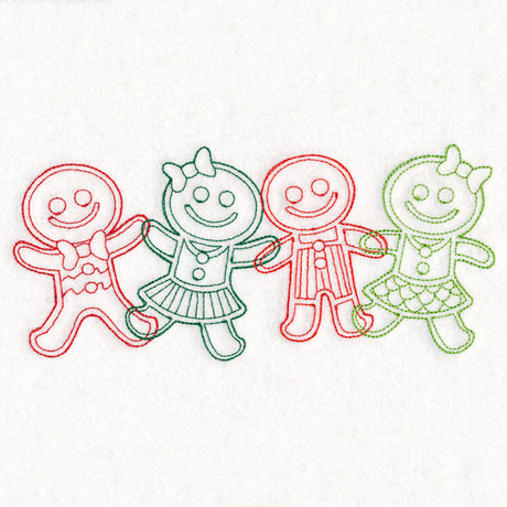 Christmas Treats Border - Gingerbread Kids (Vintage)