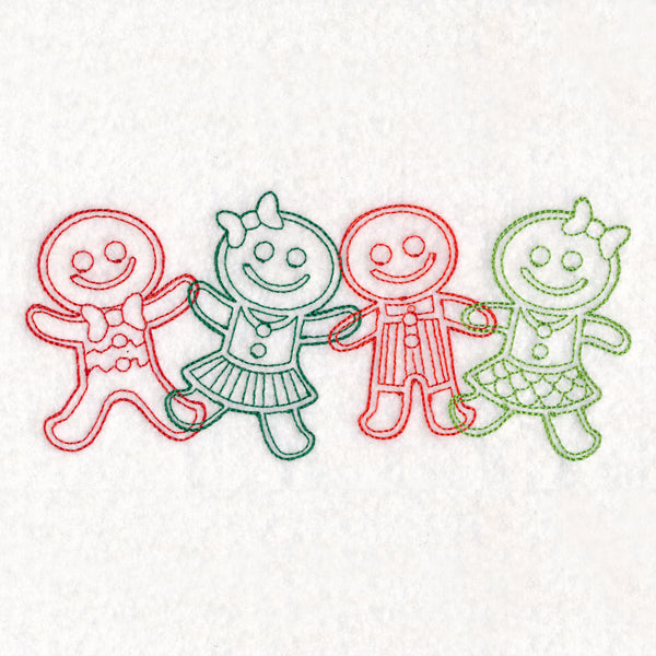 Christmas Treats Border - Gingerbread Kids (Vintage)