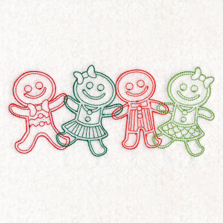 Christmas Treats Border - Gingerbread Kids (Vintage)