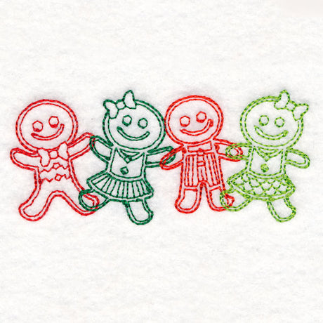 Christmas Treats Border - Gingerbread Kids (Vintage)