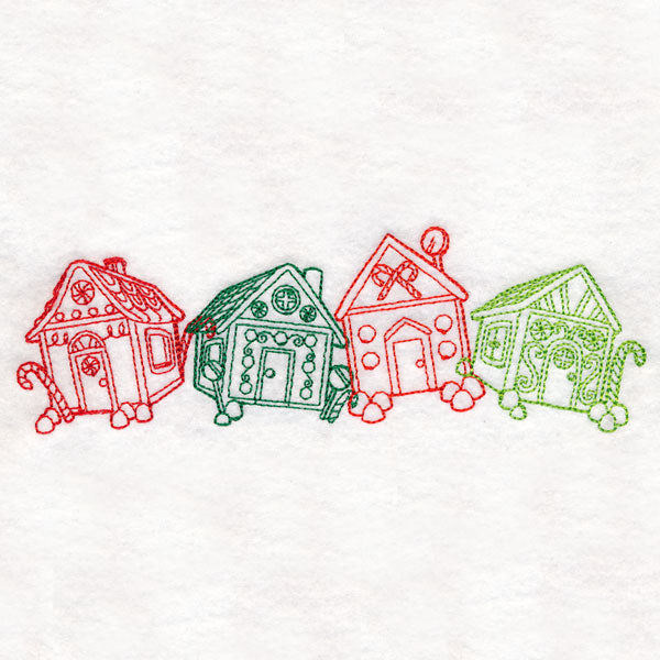 Christmas Treats Border - Gingerbread Houses (Vintage)