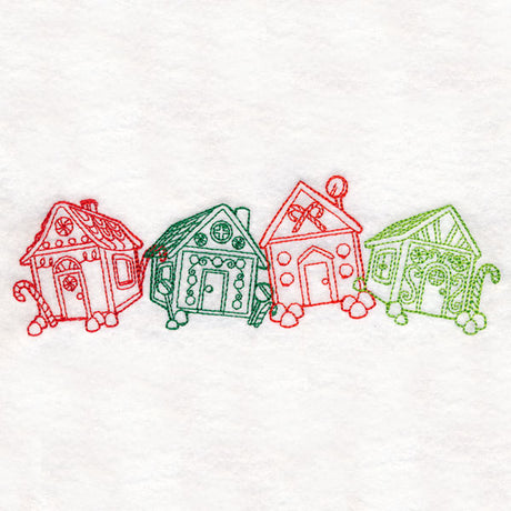 Christmas Treats Border - Gingerbread Houses (Vintage)