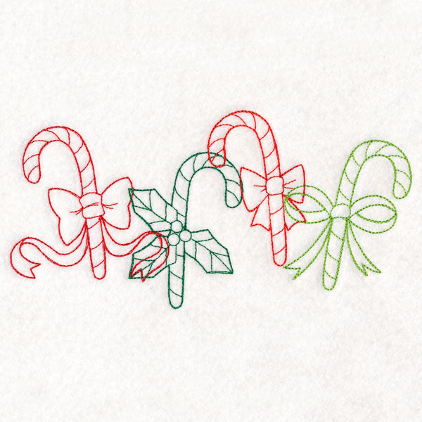 Christmas Treats Border - Candy Canes (Vintage)