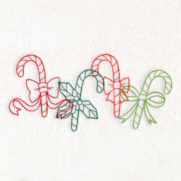 Christmas Treats Border - Candy Canes (Vintage)