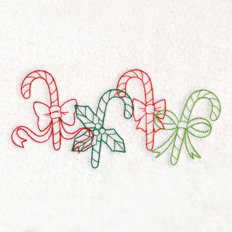 Christmas Treats Border - Candy Canes (Vintage)