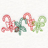 Christmas Treats Border - Candy Canes (Vintage)