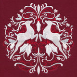 Folk Christmas Reindeer Circle