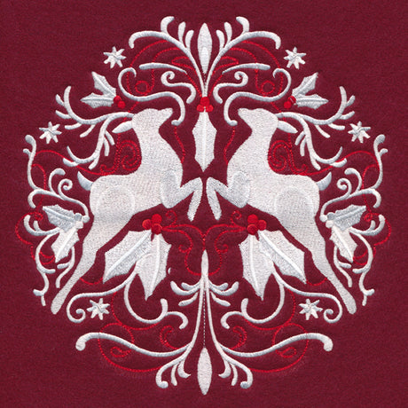 Folk Christmas Reindeer Circle