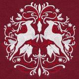 Folk Christmas Reindeer Circle