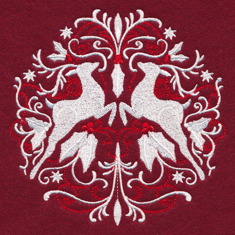 Folk Christmas Reindeer Circle