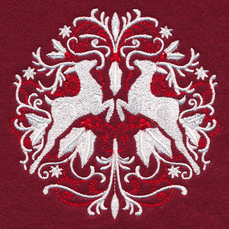 Folk Christmas Reindeer Circle
