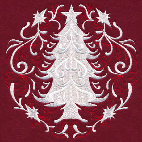 Folk Christmas Tree Circle