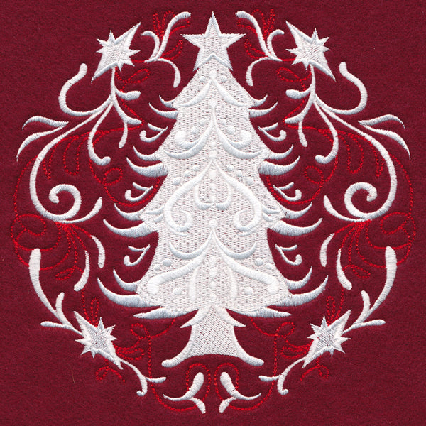 Folk Christmas Tree Circle