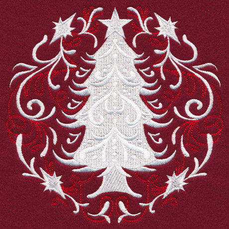 Folk Christmas Tree Circle