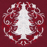 Folk Christmas Tree Circle