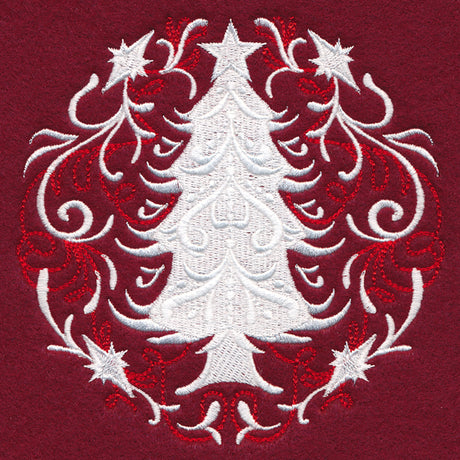 Folk Christmas Tree Circle