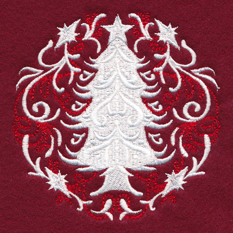 Folk Christmas Tree Circle