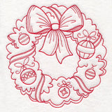 Nostalgic Christmas - Wreath (Redwork)