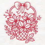 Nostalgic Christmas - Poinsettias (Redwork)