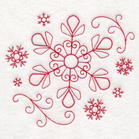 Nostalgic Christmas - Snowflake (Redwork)