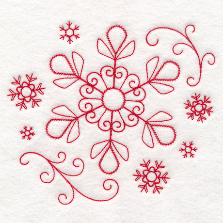 Nostalgic Christmas - Snowflake (Redwork)