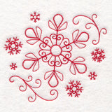 Nostalgic Christmas - Snowflake (Redwork)