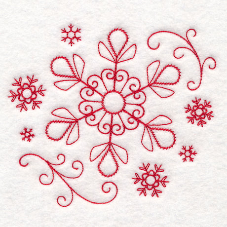 Nostalgic Christmas - Snowflake (Redwork)