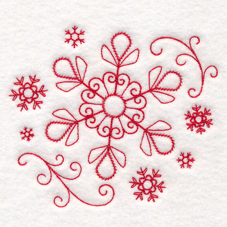 Nostalgic Christmas - Snowflake (Redwork)