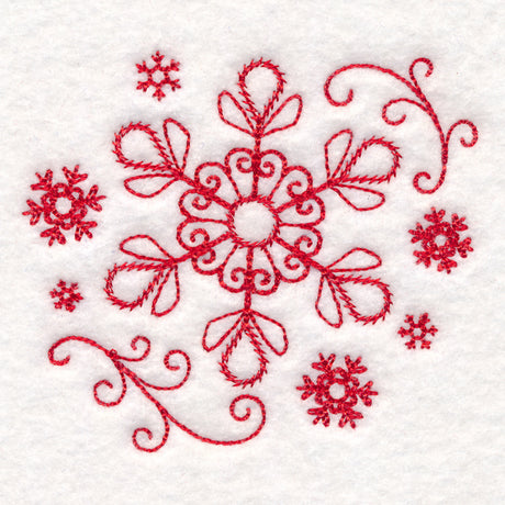 Nostalgic Christmas - Snowflake (Redwork)