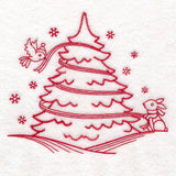 Nostalgic Christmas - Tree (Redwork)