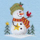 Country Snowman with Cardinal