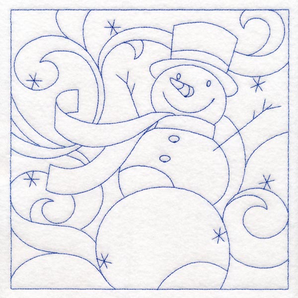 Winter Quilting - Snowman (Double Run)