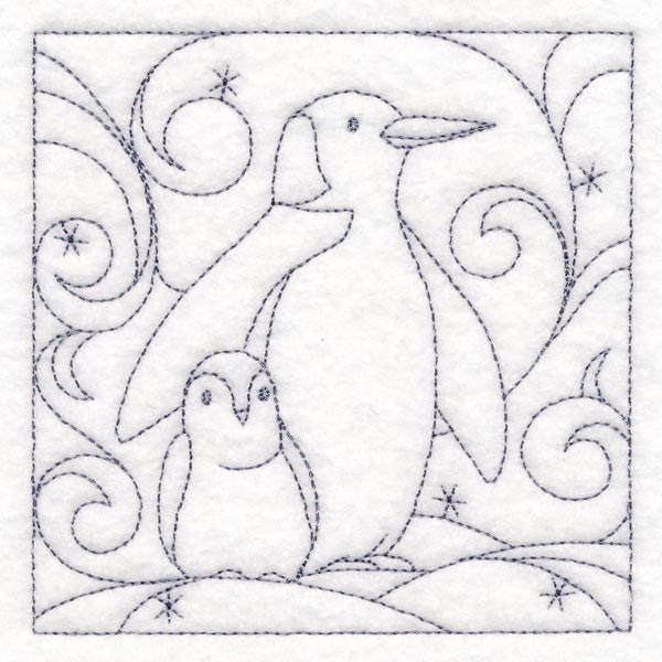 Winter Quilting - Penguin (Double Run)
