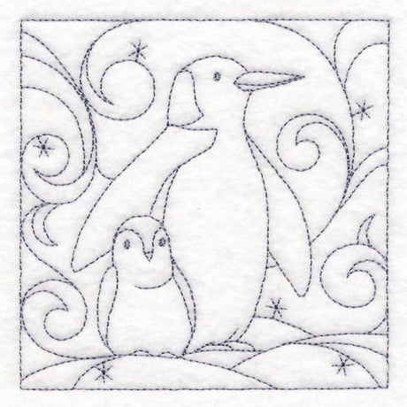 Winter Quilting - Penguin (Double Run)