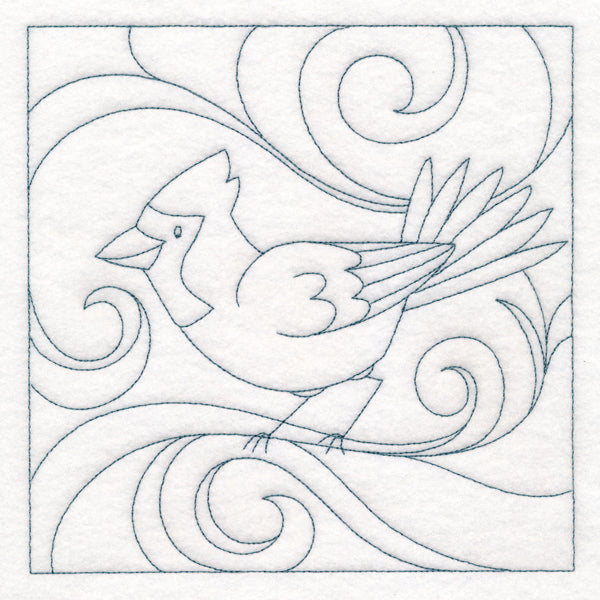 Winter Birds Quilting - Cardinal (Double Run)
