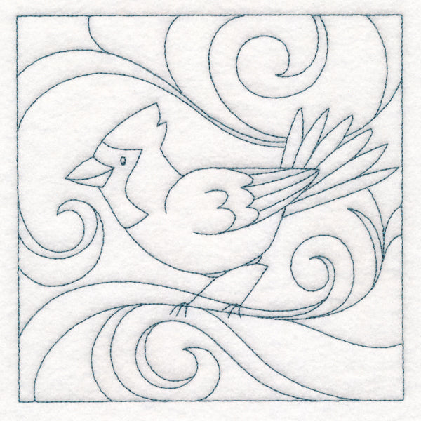 Winter Birds Quilting - Cardinal (Double Run)