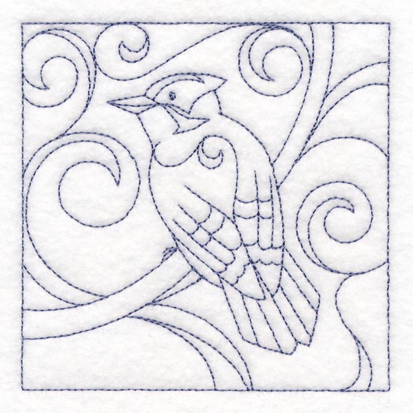 Winter Birds Quilting - Downy Woodpecker (Double Run)