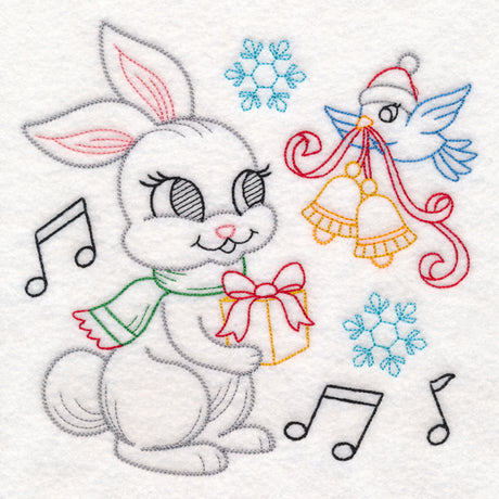 Playful Christmas Bunny (Vintage)