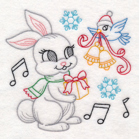 Playful Christmas Bunny (Vintage)